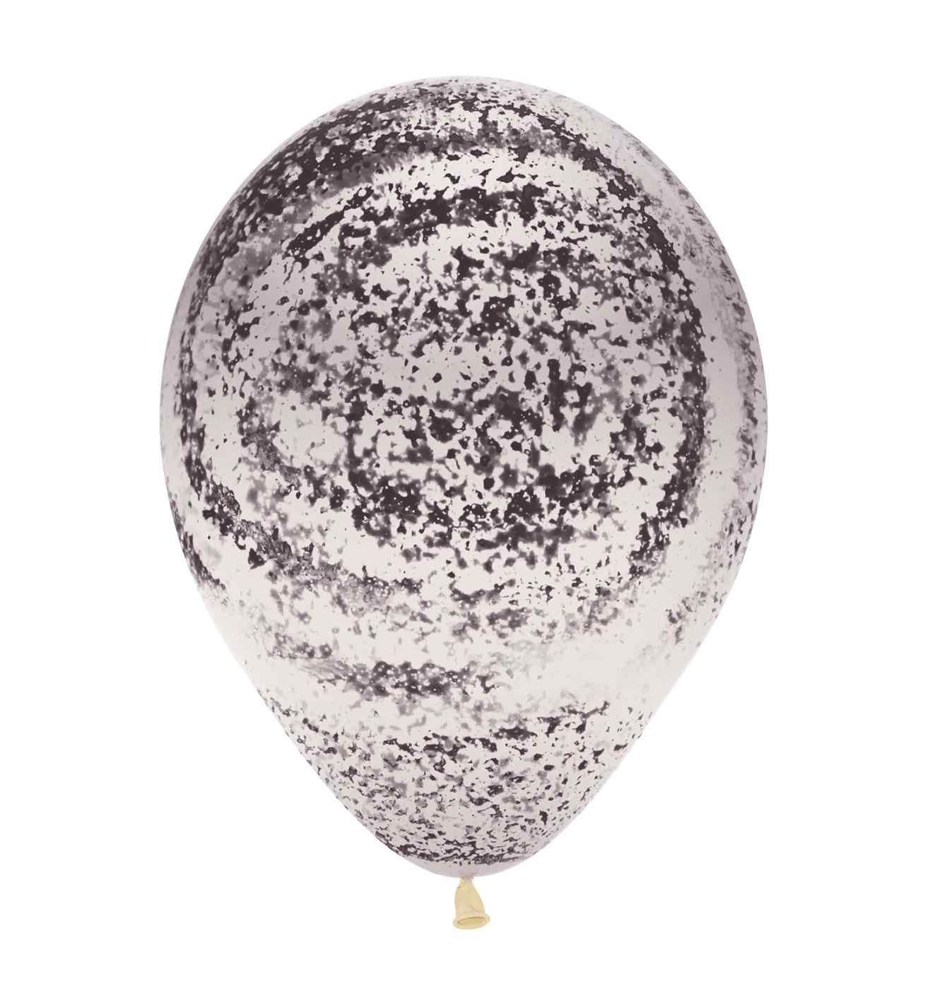 12" Sempertex Crystal Clear Graffiti Marble 25ct