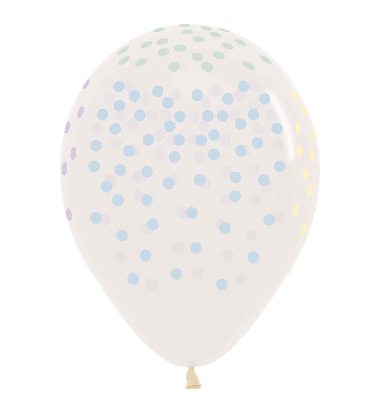12" Sempertex Crystal Pastel Small Dots 25ct.