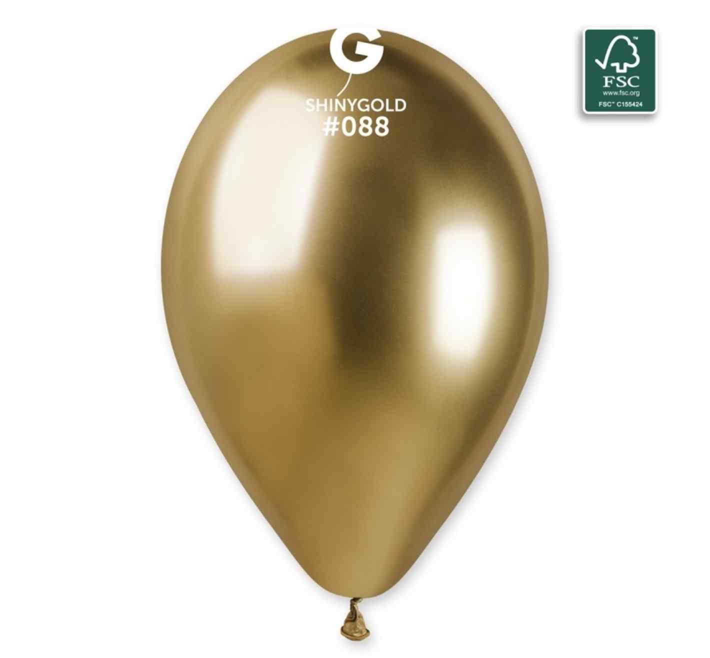 13" Gemar Shiny Gold Latex 50ct