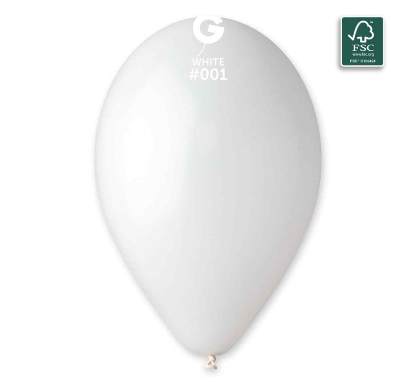 13" Gemar White Latex 50ct