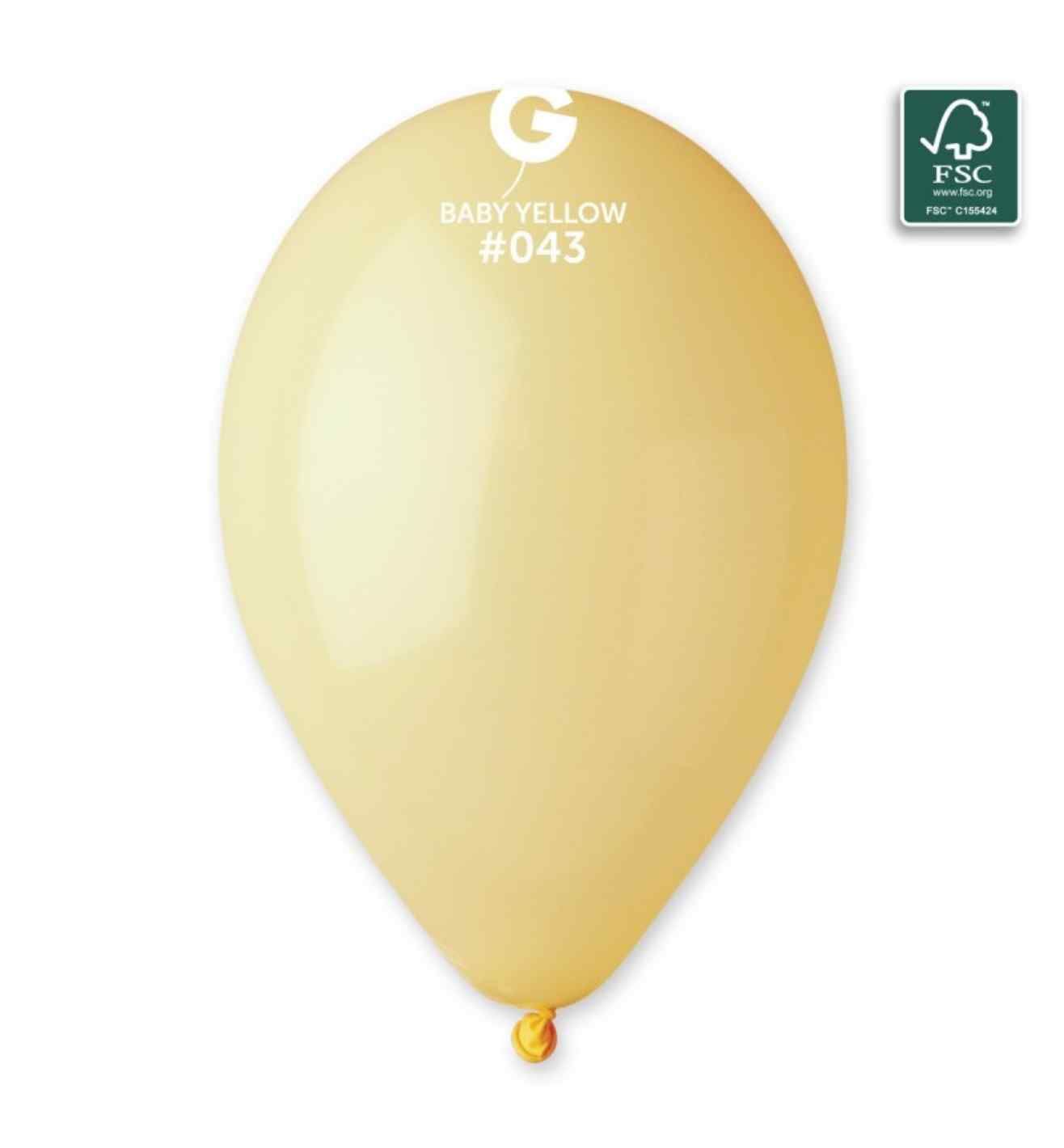 13" Gemar Baby Yellow Balloons 50ct