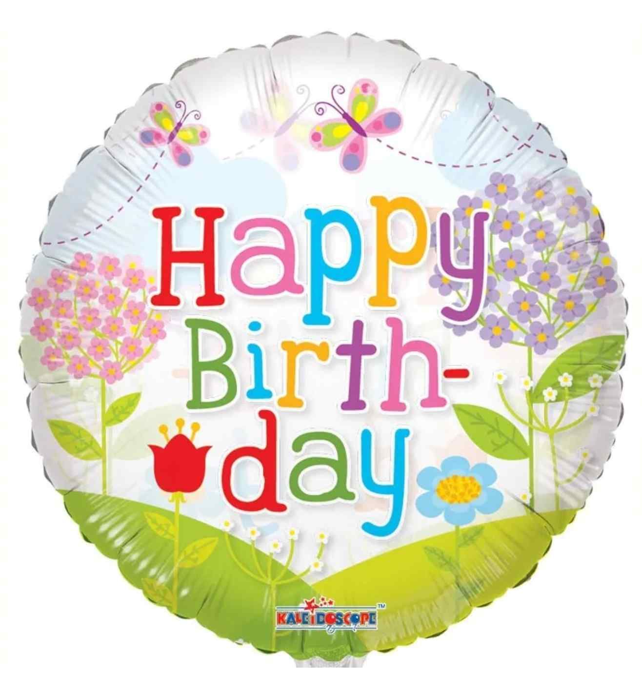 18" Birthday Landscape Foil Balloon
