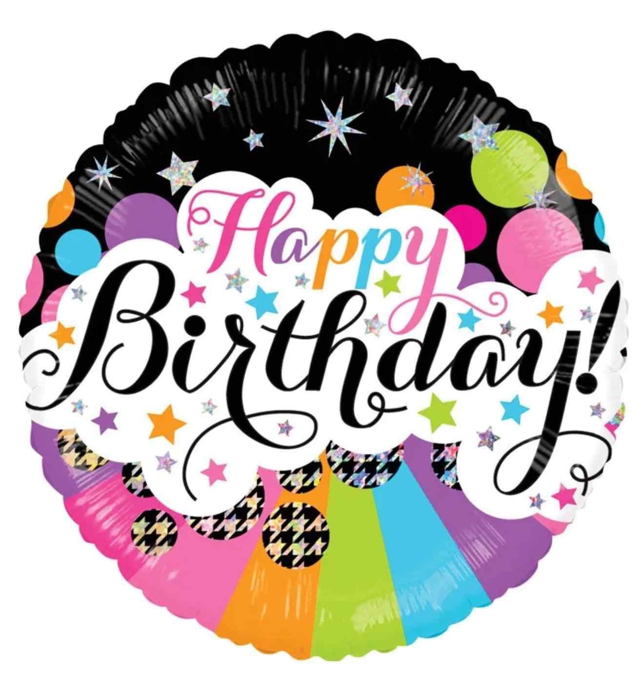 18" Birthday Little Stars Foil Balloon