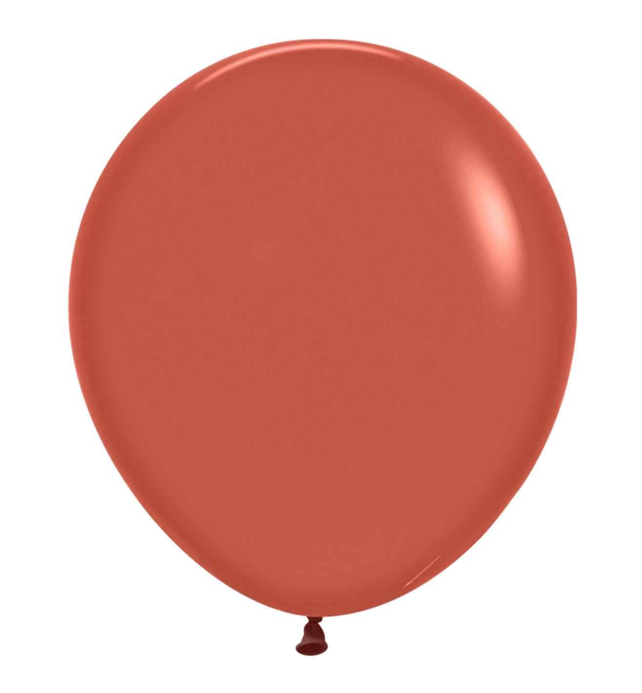 18" Sempertex Fashion Solid Terracotta 25ct.