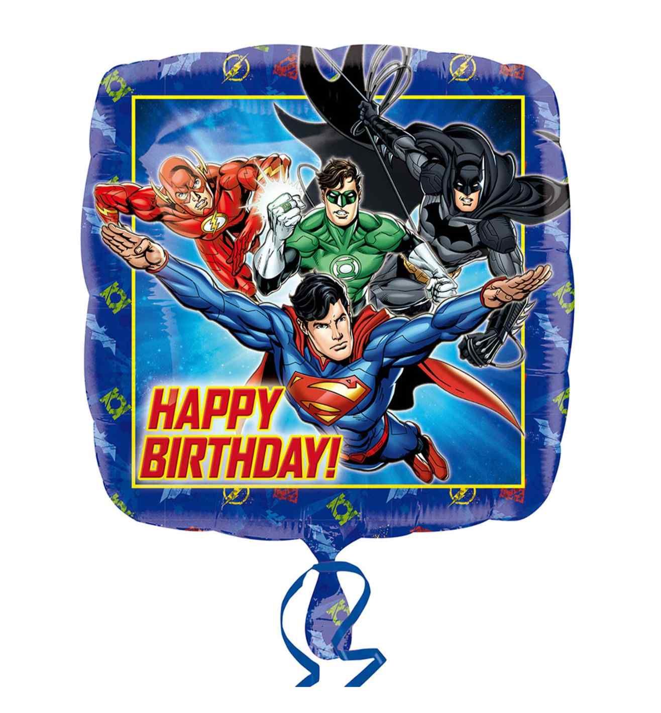 18" Justice League Happy Birthday Foil Balloon