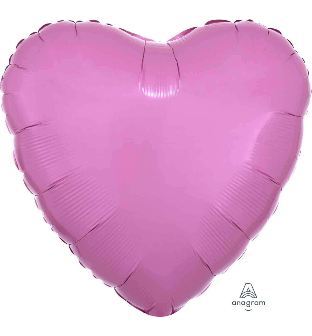 17" Metallic Pink Heart Foil Balloon Anagram - Unpackaged