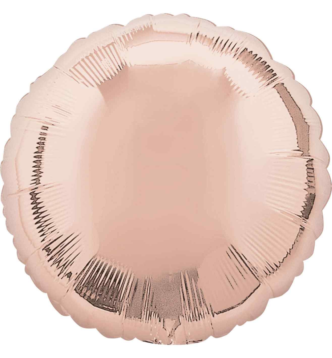17" Rose Gold Round Foil Balloon Anagram - Unpackaged