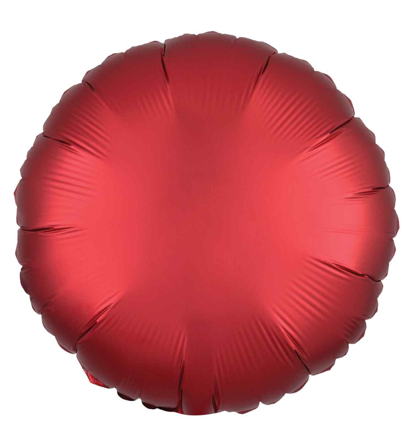 18" Satin Luxe Sangria Round Foil Balloon Anagram - Unpackaged