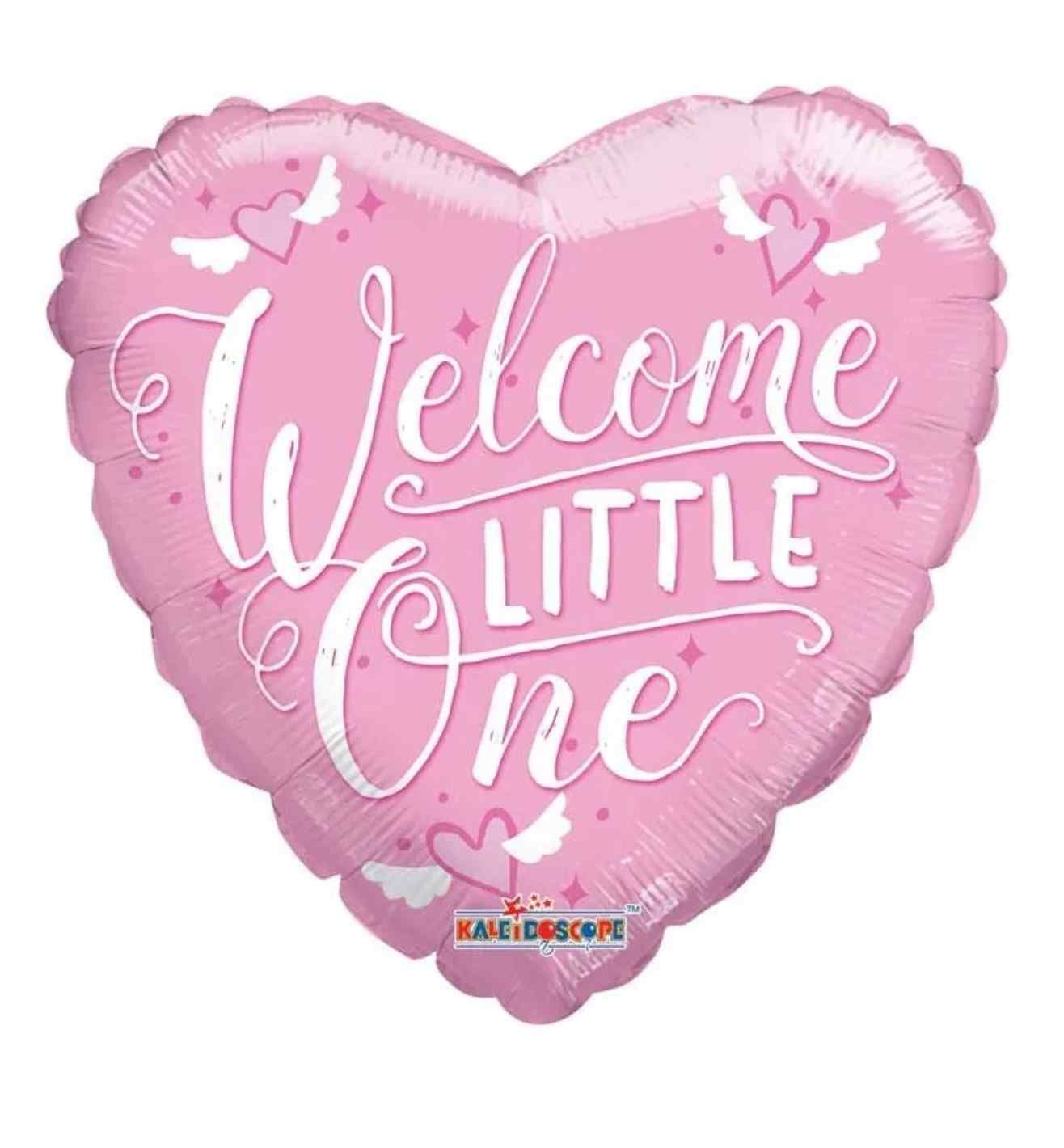 18" Welcome little one pink