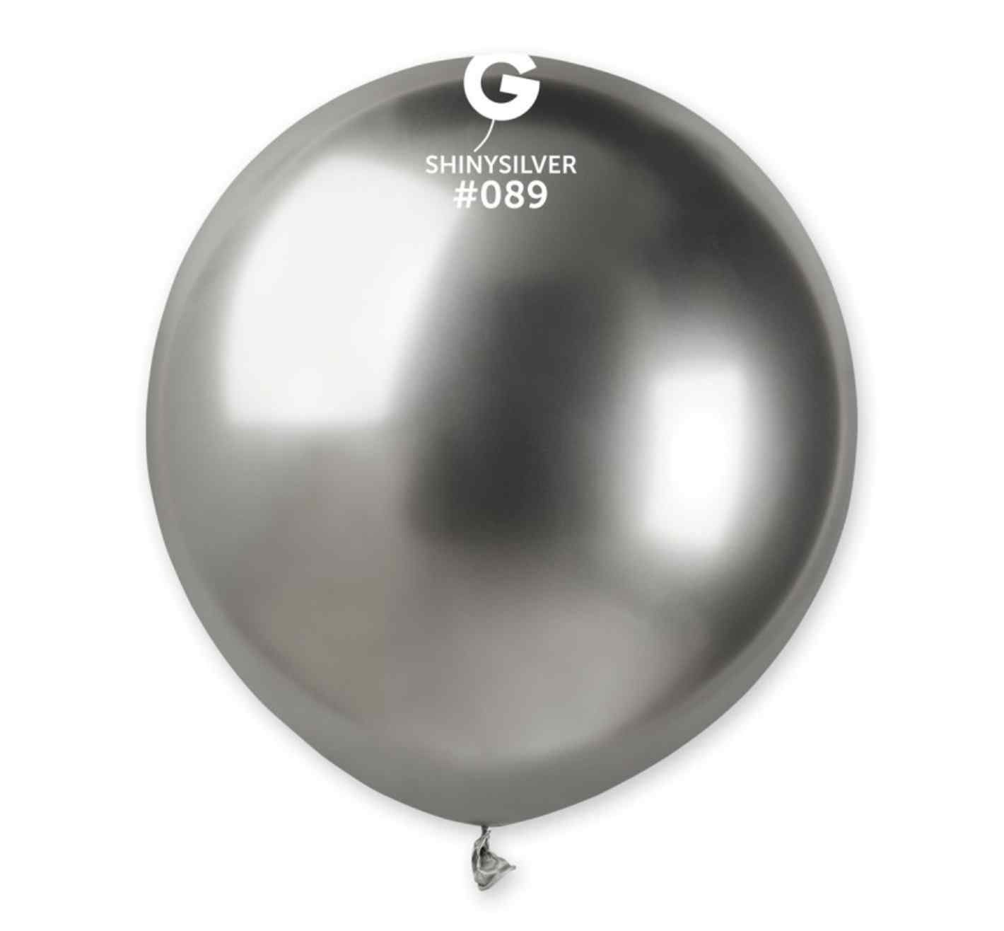 19" Gemar Shiny Silver Latex 25ct