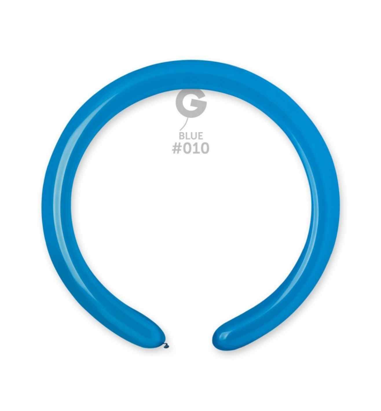 2" Gemar Blue Modelling Balloon 100ct