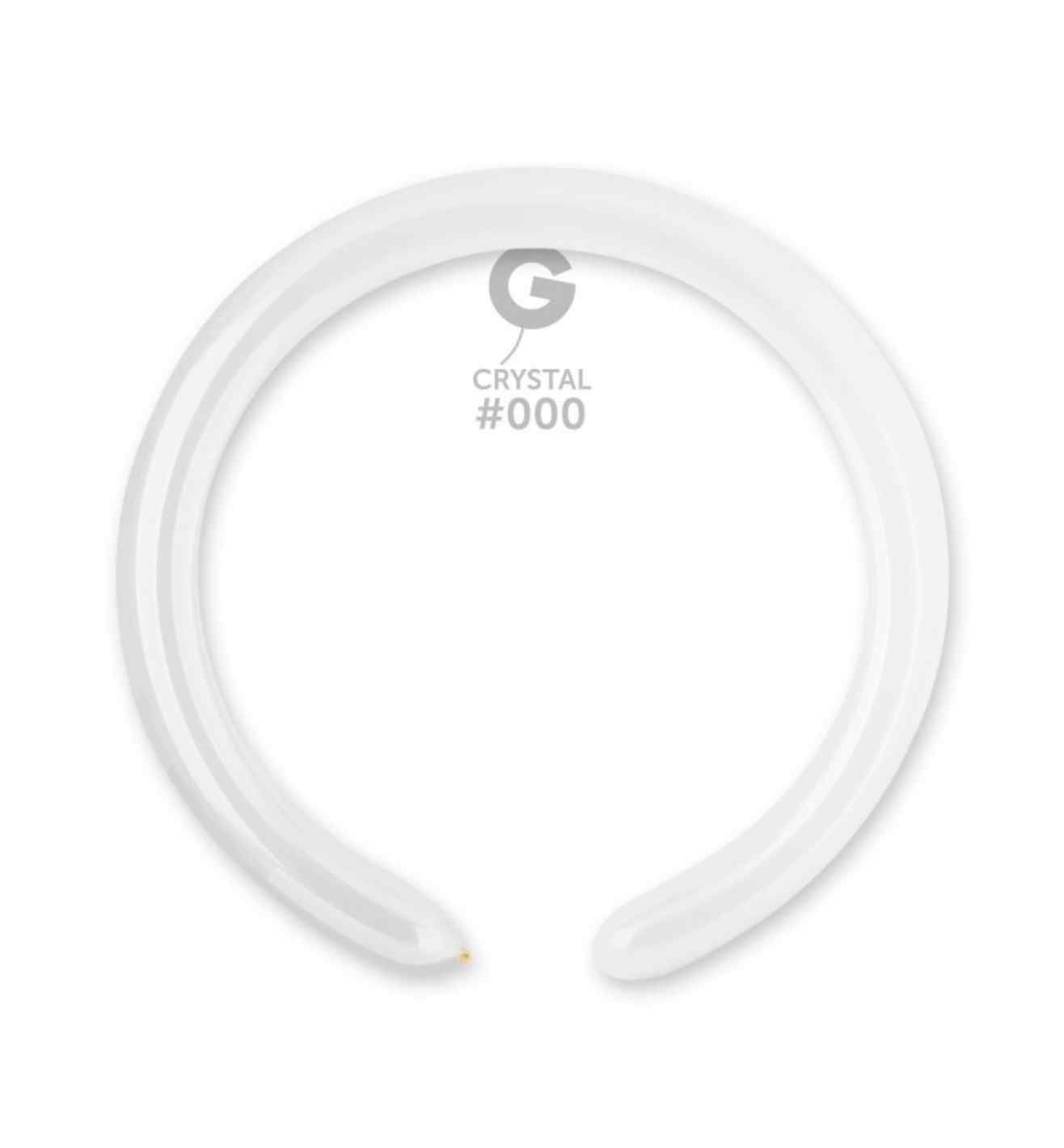 2" Gemar Crystal Clear Modelling Balloon 100ct