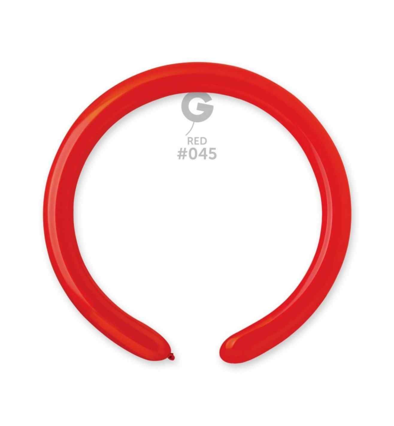 2" Gemar Red Modelling Balloon 100ct