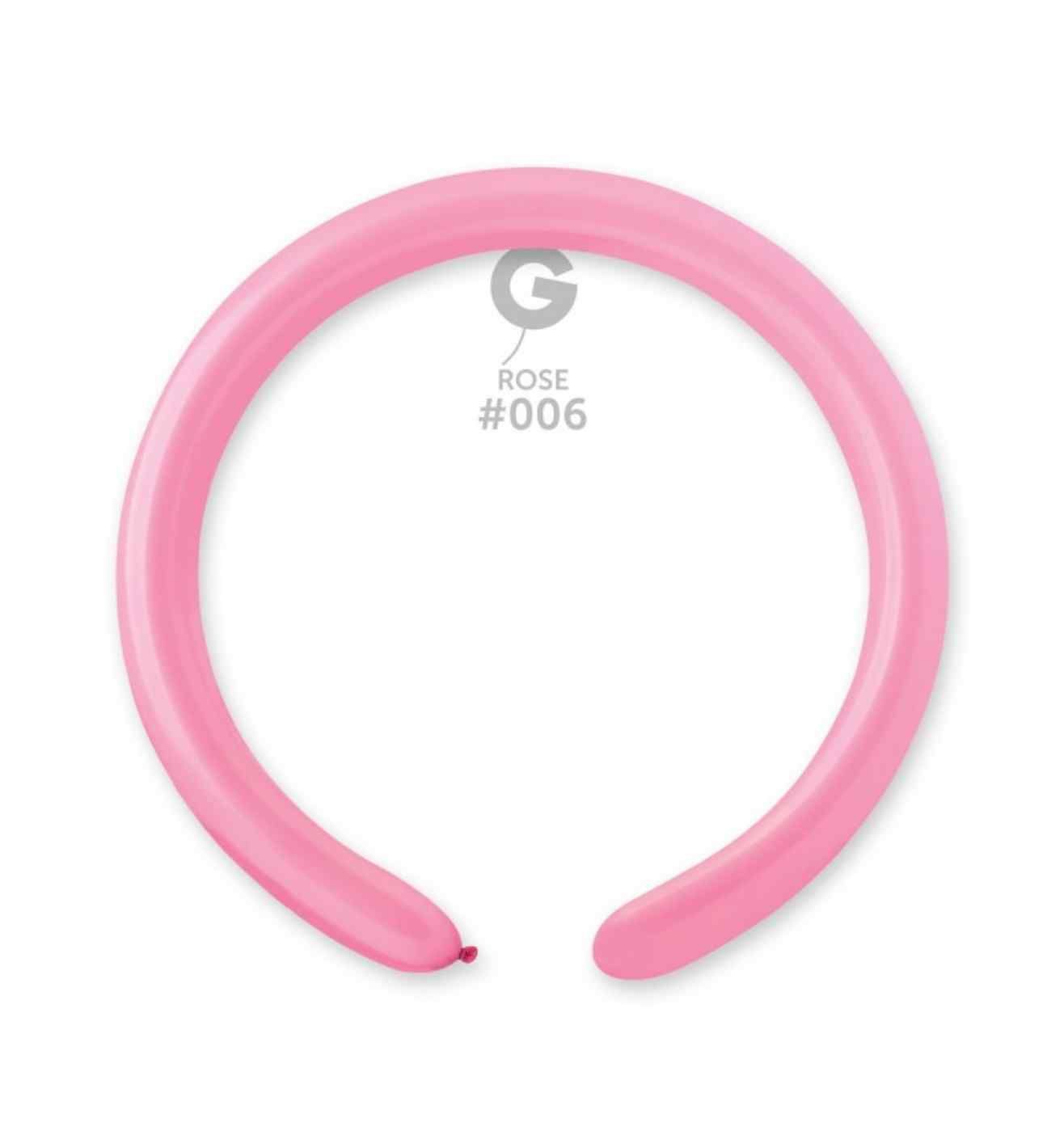 2" Gemar Rose Modelling Balloon 100ct