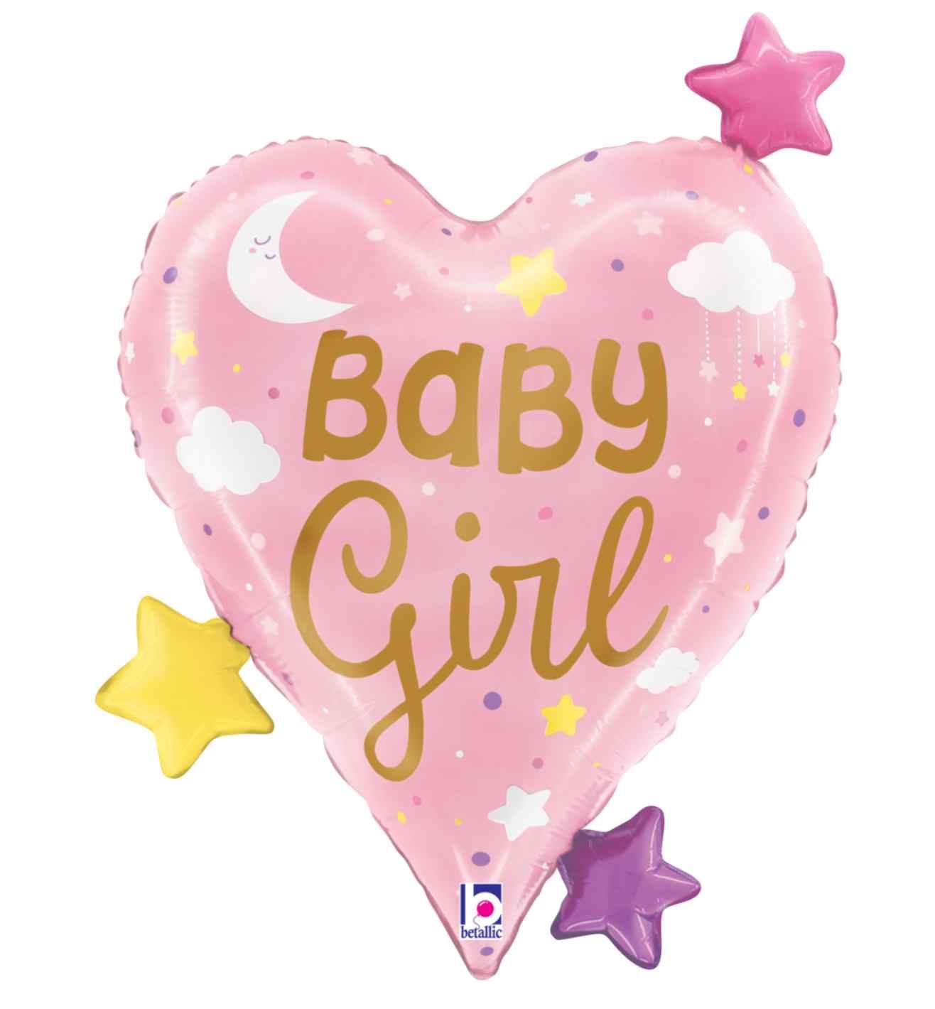 Betallic Baby Girl Hearts Stars Foil