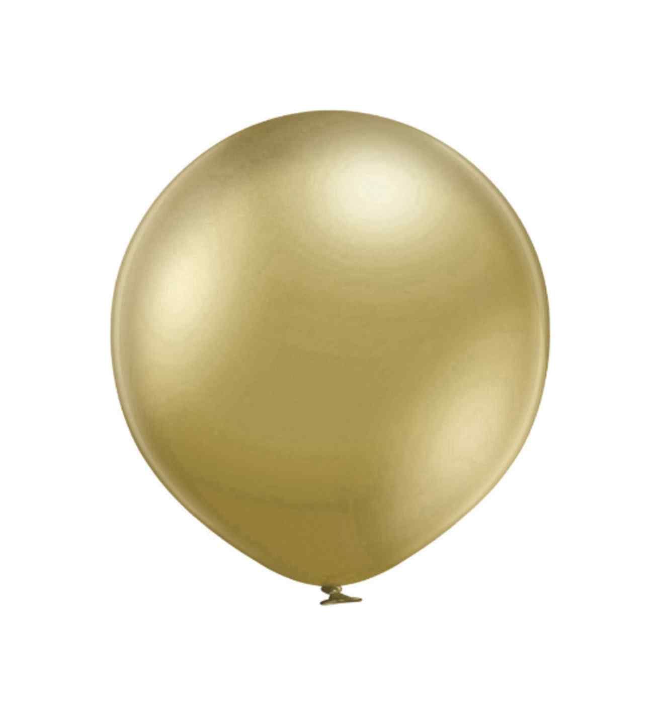 2ft Belbal Glossy Gold Latex Balloon 2ct