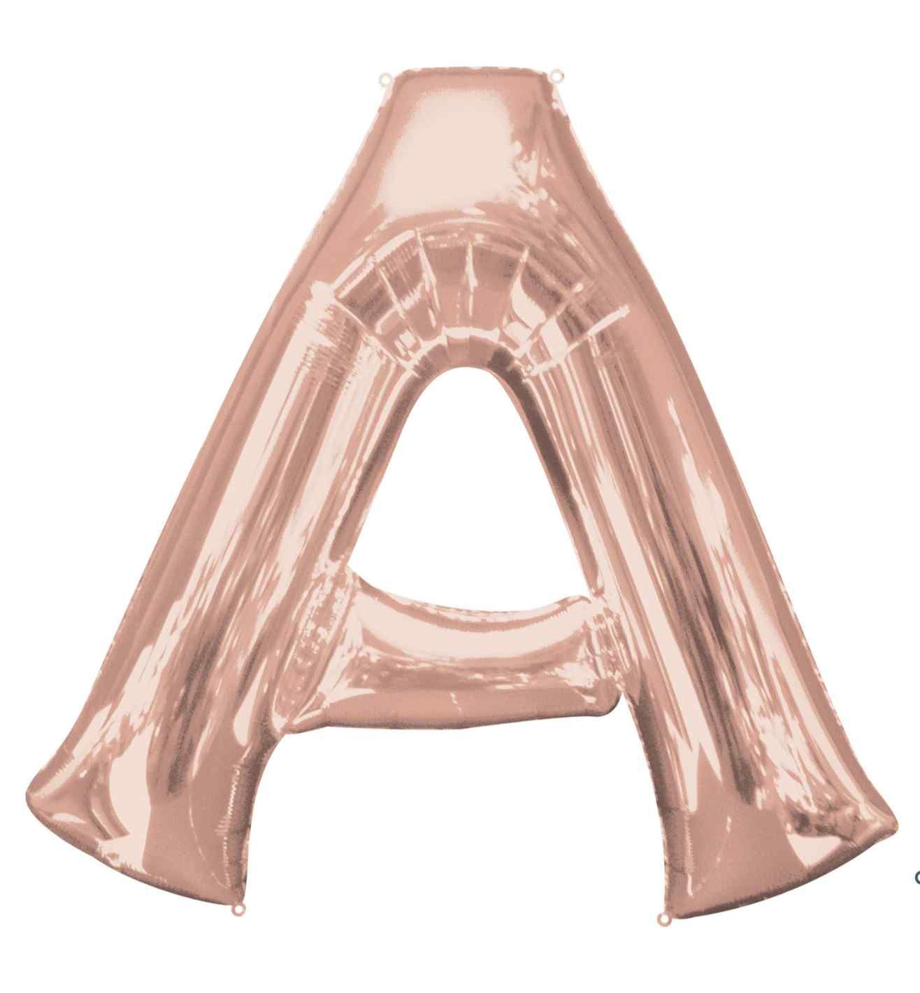 34" Anagram Rose Gold Letter A