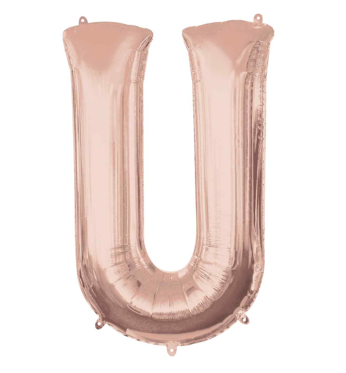 34" Anagram Rose Gold Letter U
