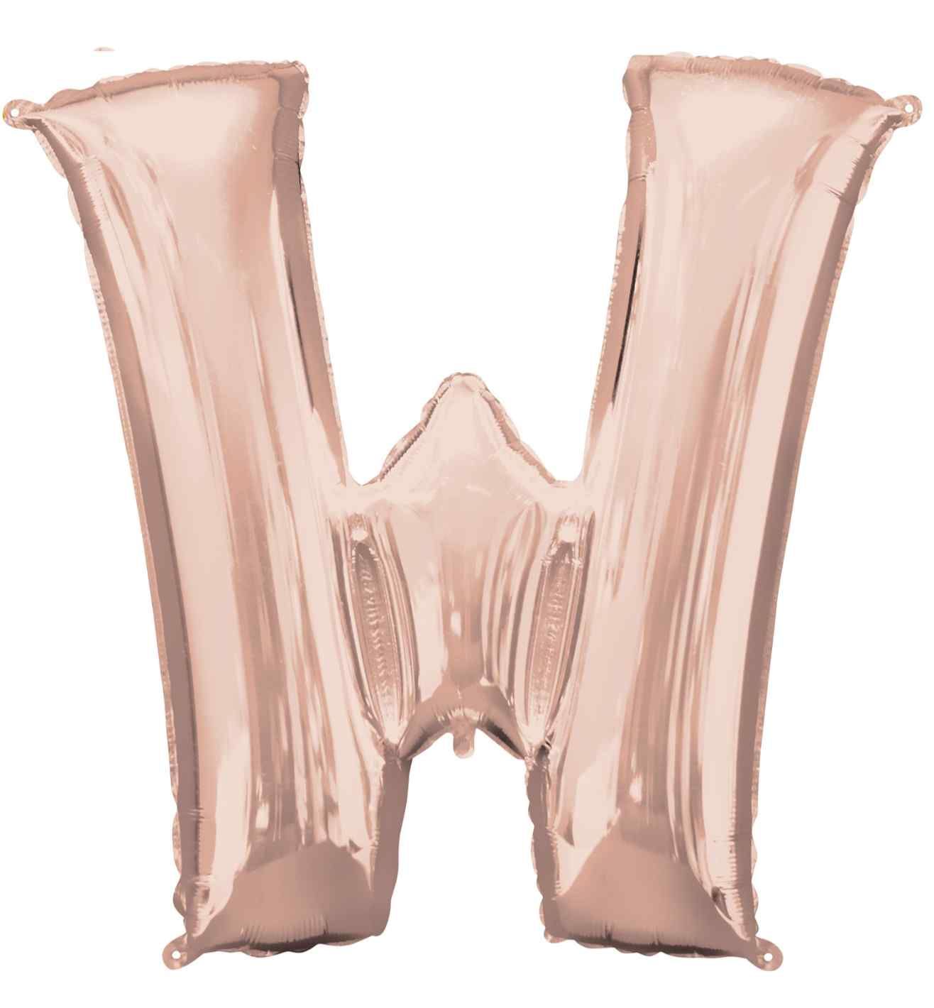 34" Anagram Rose Gold Letter W