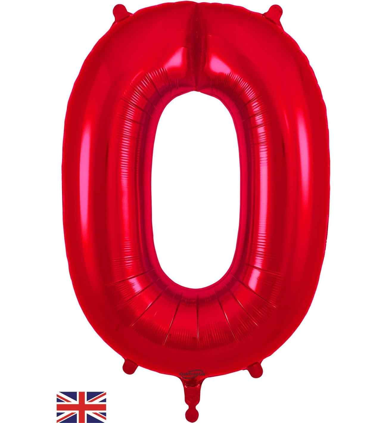 34" Red Number 0 Oaktree