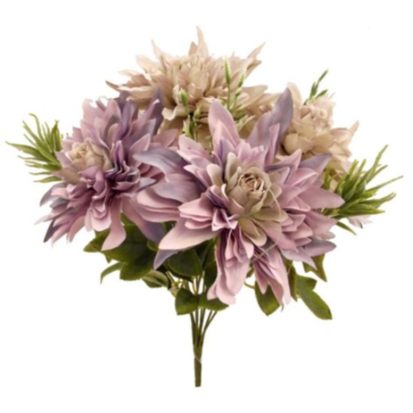 43cm Dahlia Mixed Bush with Foliage Purple / Grey