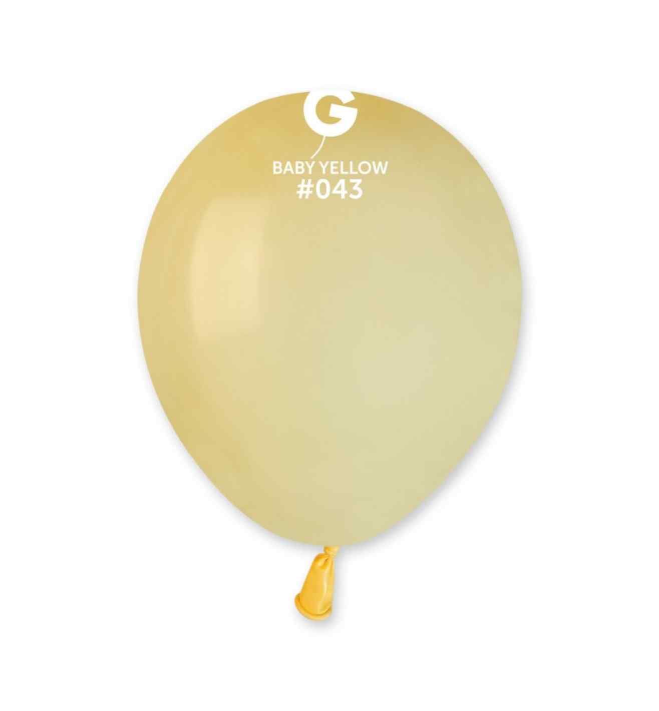 5" Gemar  Baby Yellow Latex 50ct