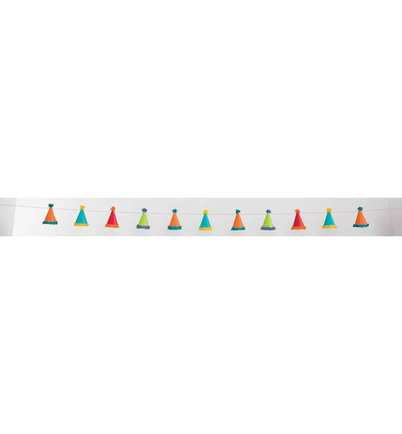 7ft Unique Party Pom Pom Mini Hat Garland