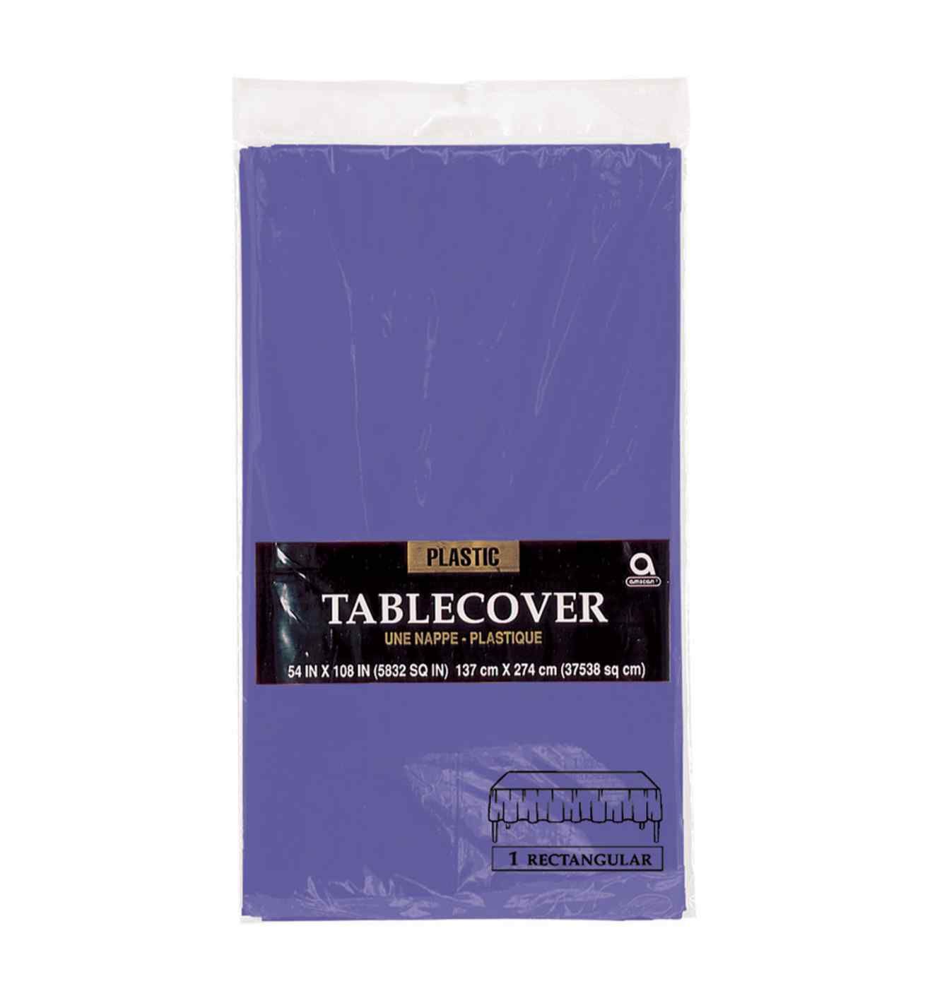 Amscan Purple Tablecover 54" x 108"