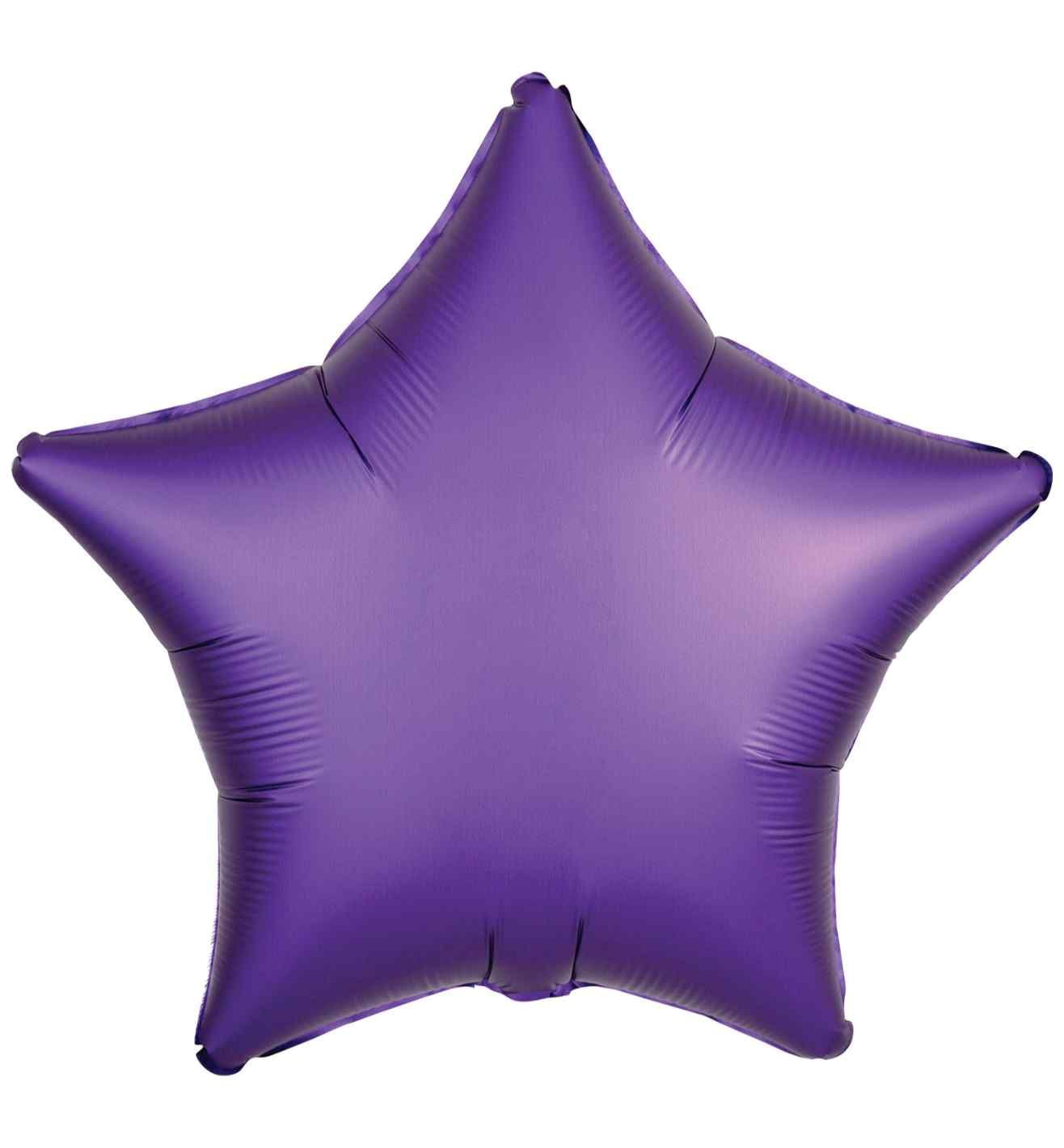 17" Amscan Silk Lustre Purple Star Foil Balloon
