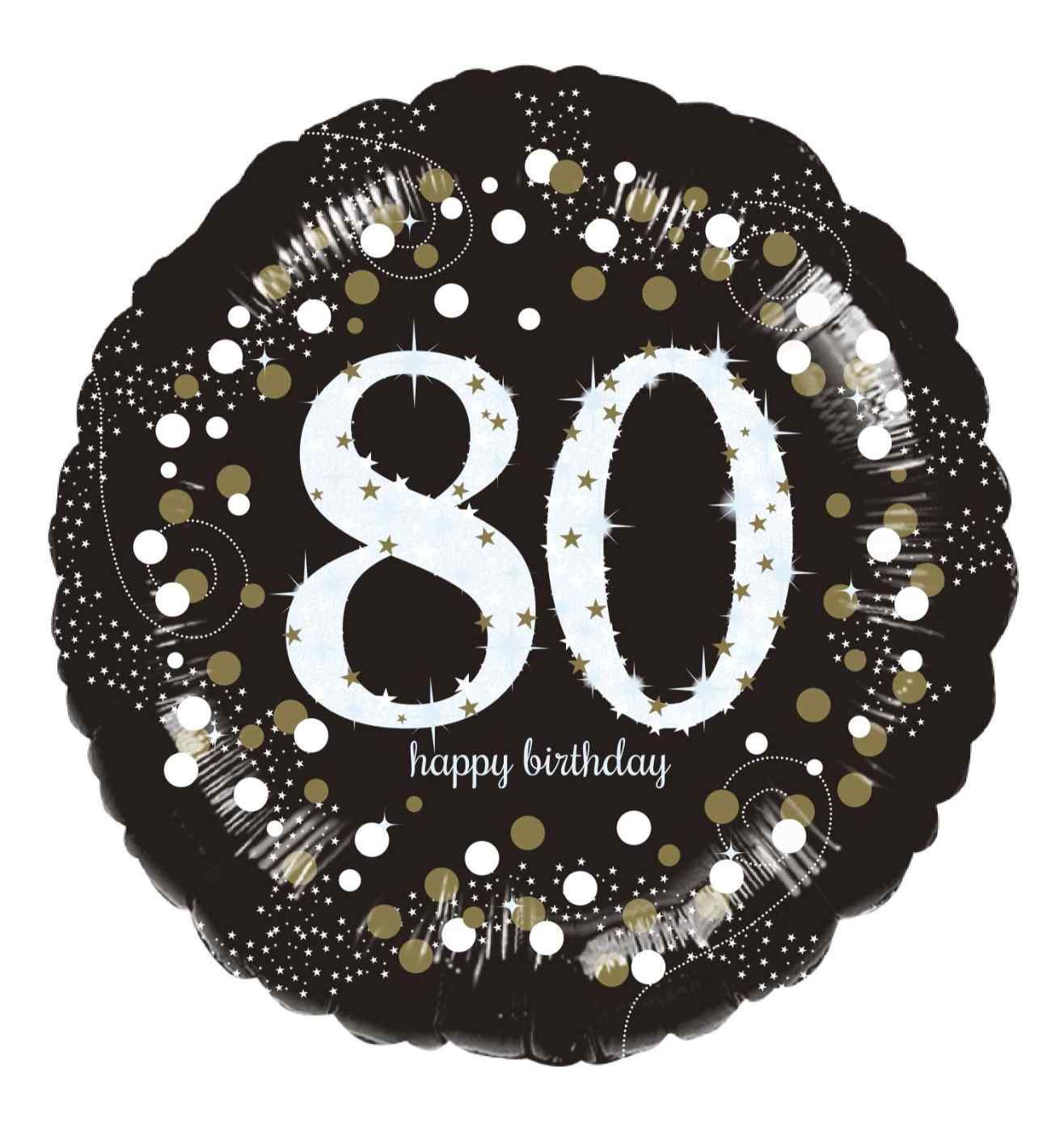 17" Amscan Sparkling Celebration 80th Birthday Foil Balloon