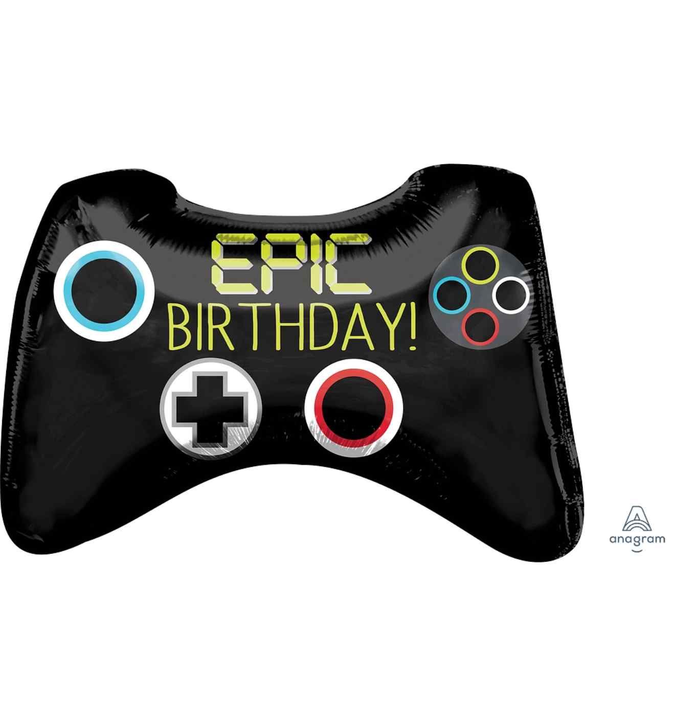 Epic Game Controller SuperShape Foil Balloon