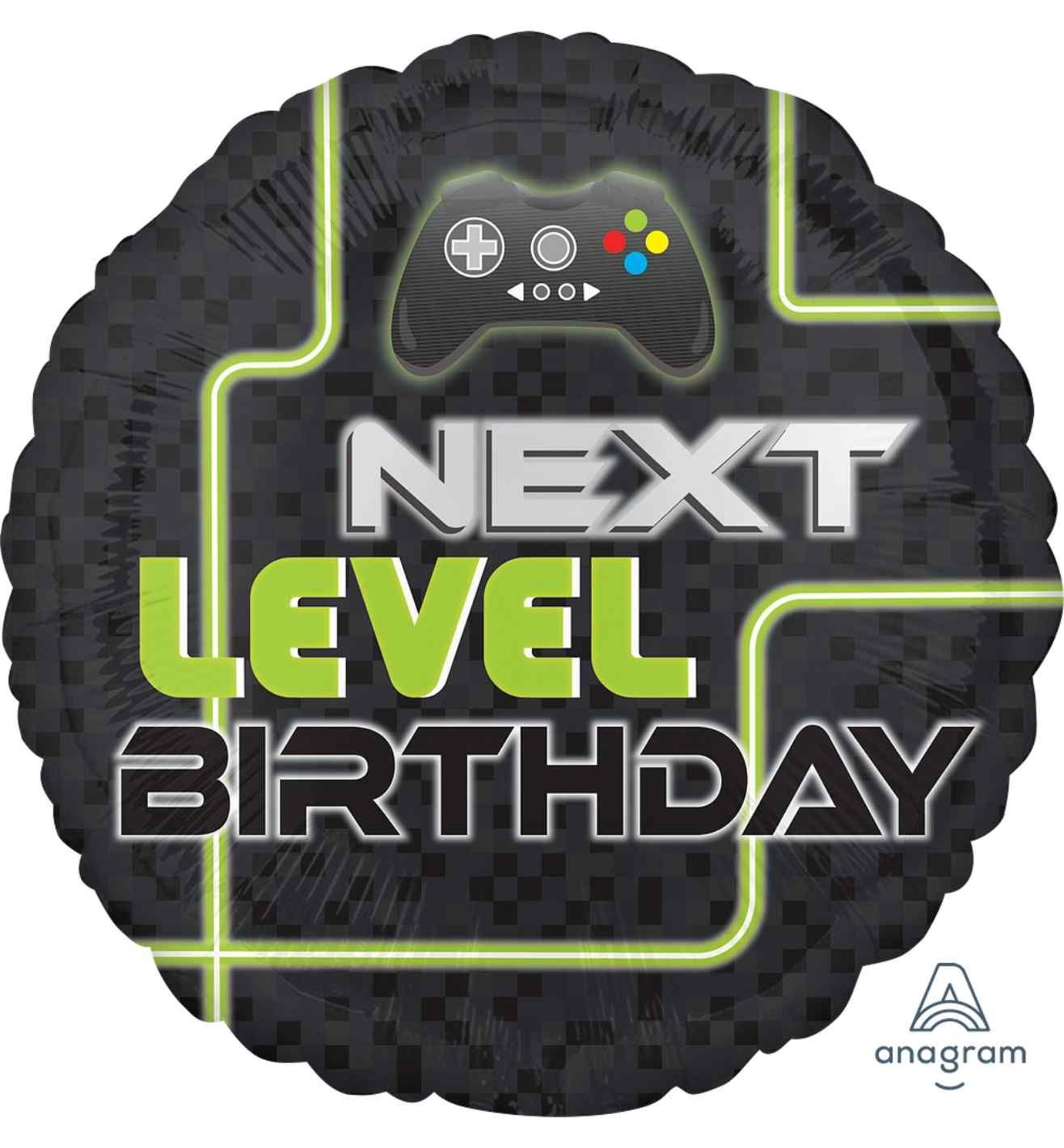 18" Level Up Birthday Foil Balloon