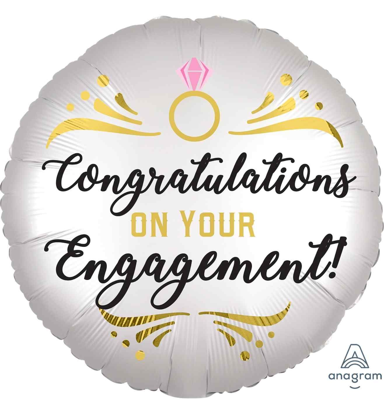 18" Satin Engagement Foil Balloon