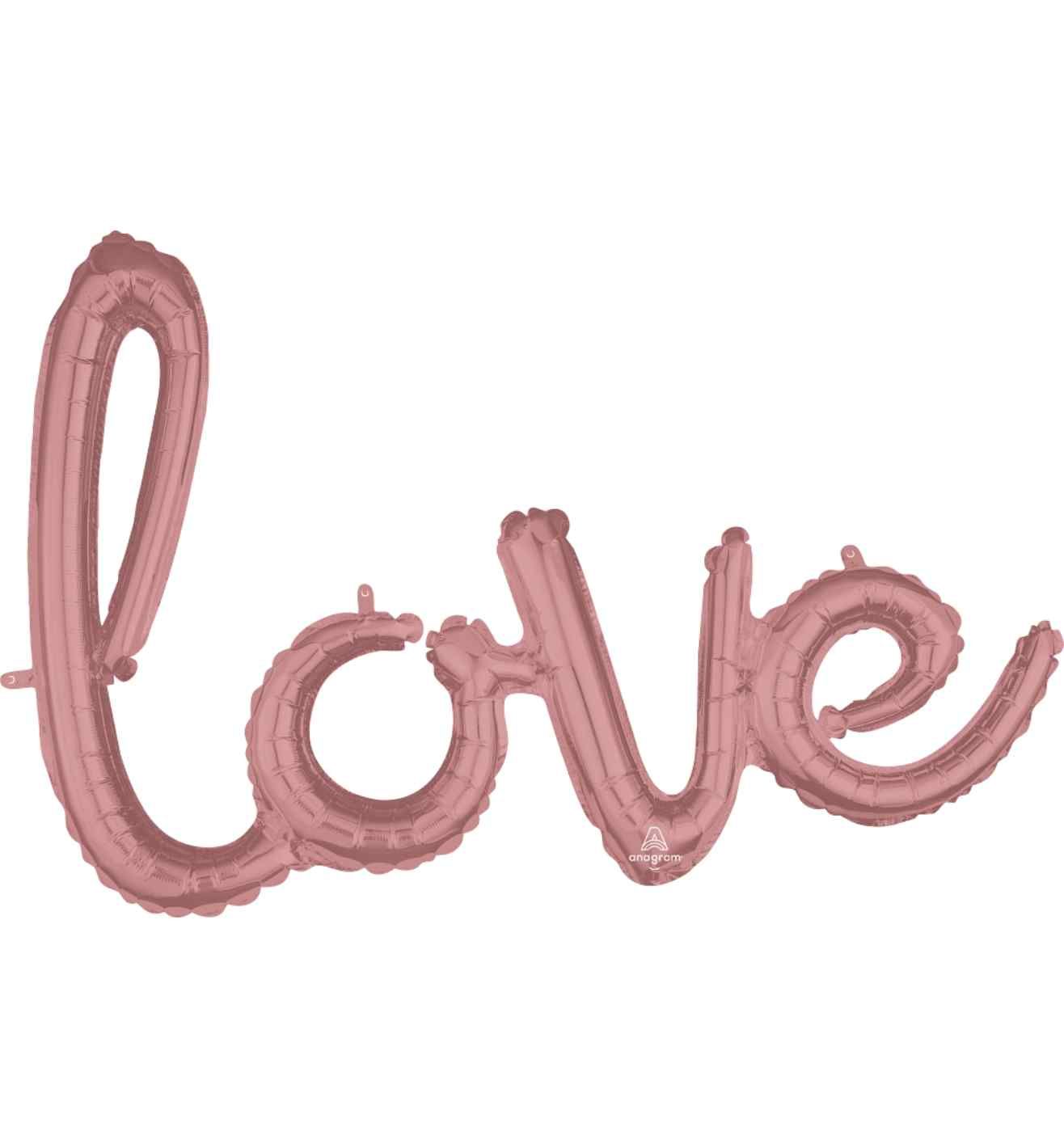 Love Rose Gold Phrase Foil Balloon