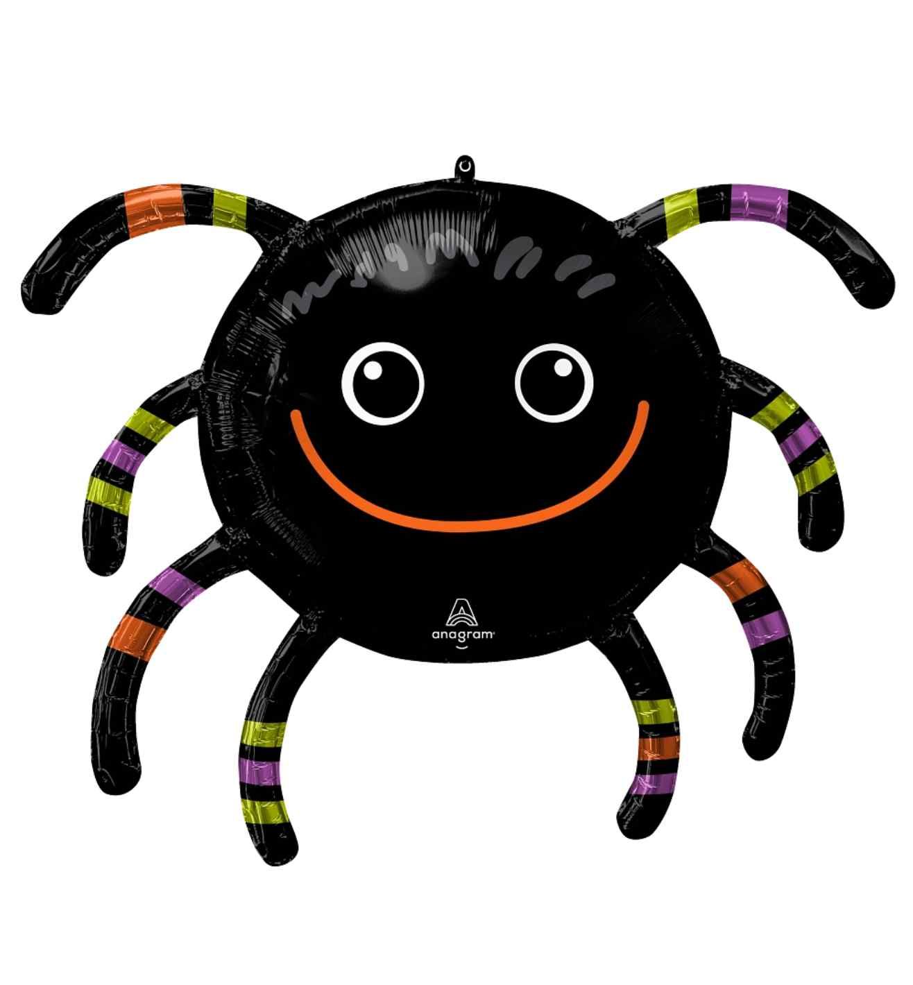 28" Smiley Spider Supershape Foil Balloon