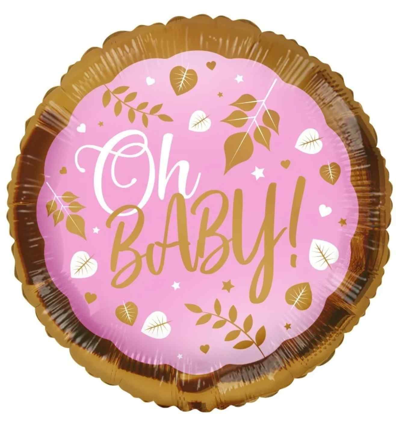 18" Oh Baby Girl Leaves Foil