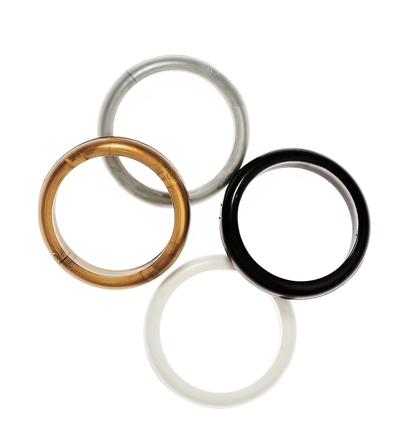 Bangle Weights - Gold, Silver And White