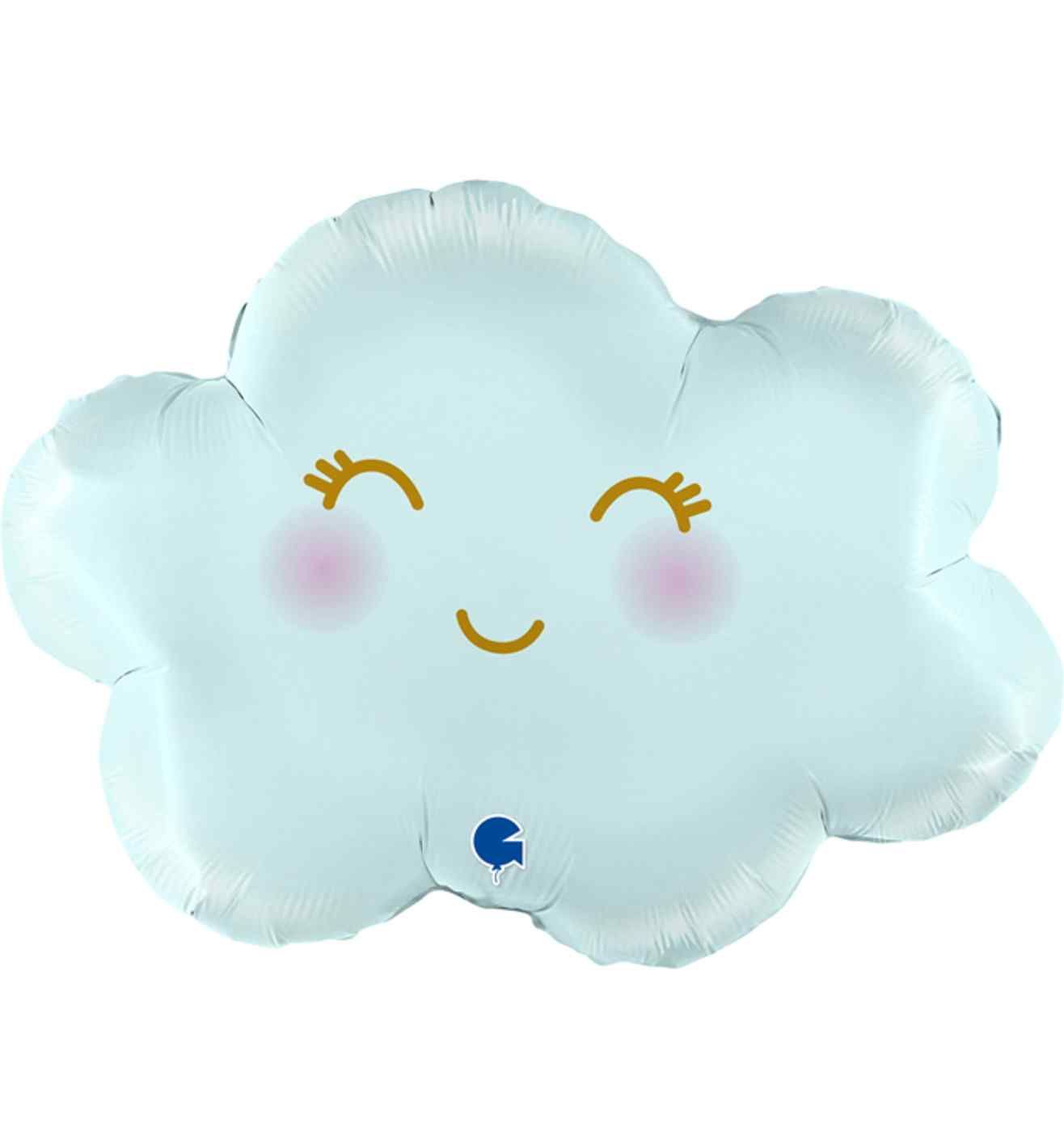 24" Cloudy Satin Pastel Blue