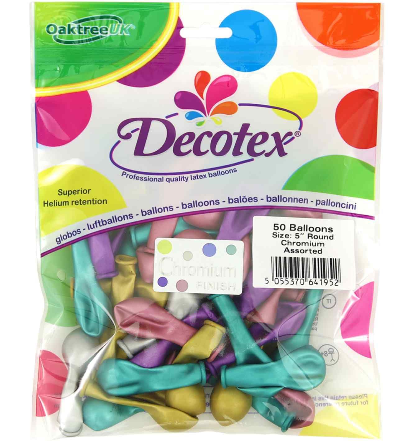 5" Decotex Chromium Assorted 50ct.