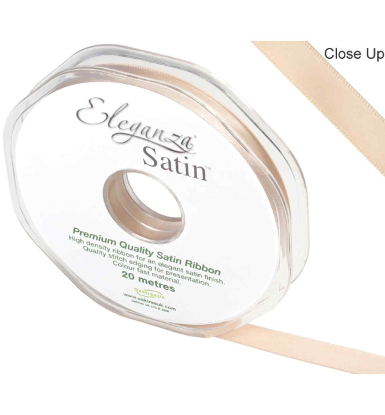 Eleganza Satin Double Faced Champagne Gold - 10mm x 20m