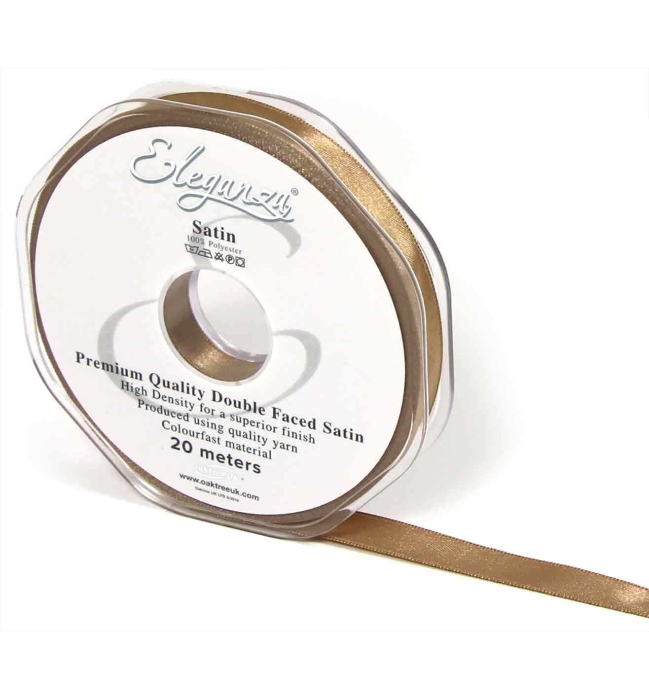 Eleganza Satin Double Faced Deep Rose Gold - 10mm x 20m