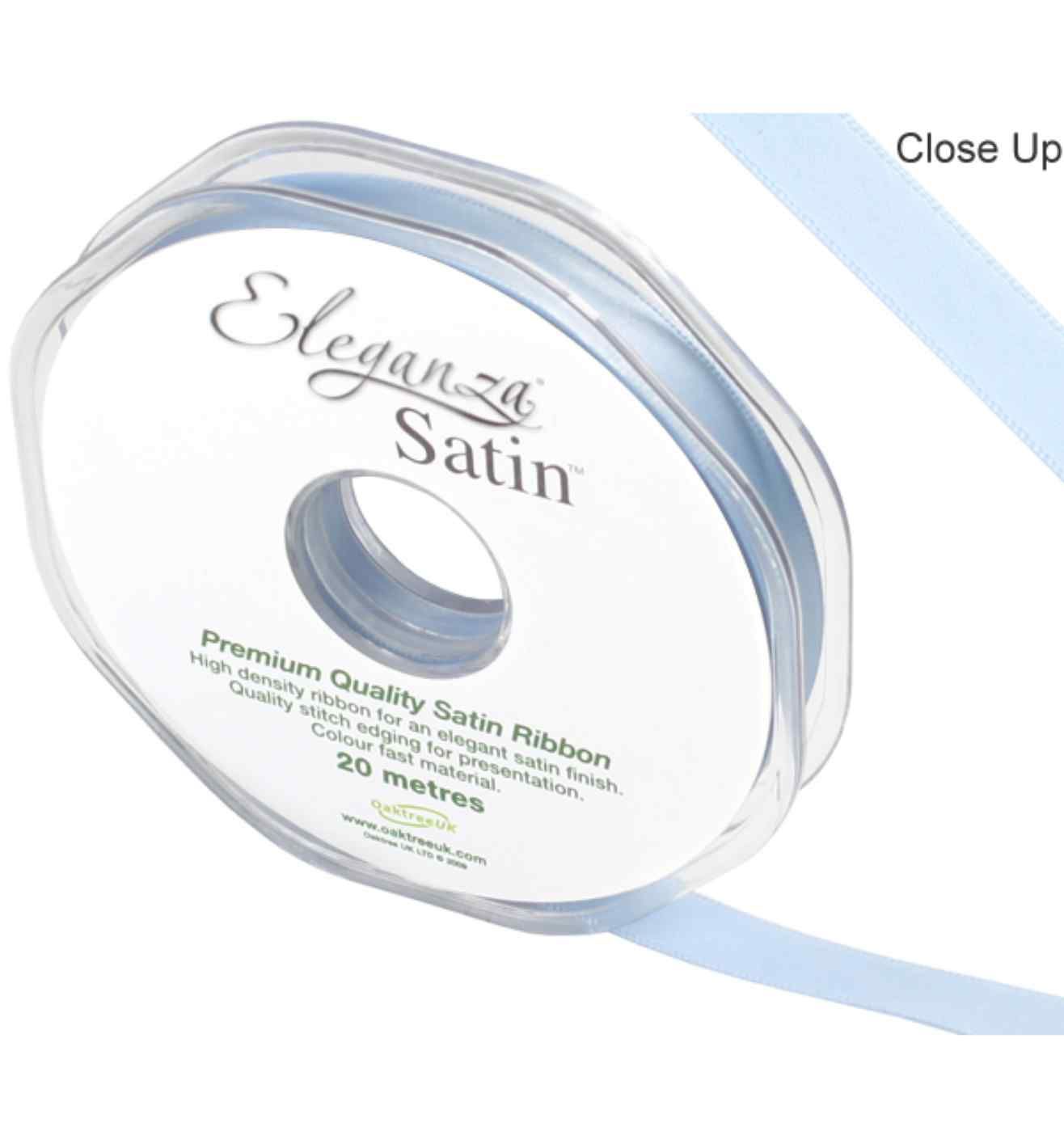 Eleganza Satin Double Faced Light Blue - 10mm x 20m