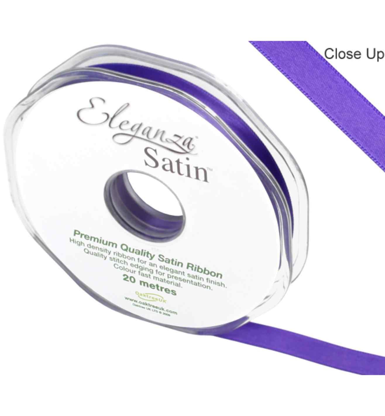 Eleganza Satin Double Faced Purple - 10mm x 20m