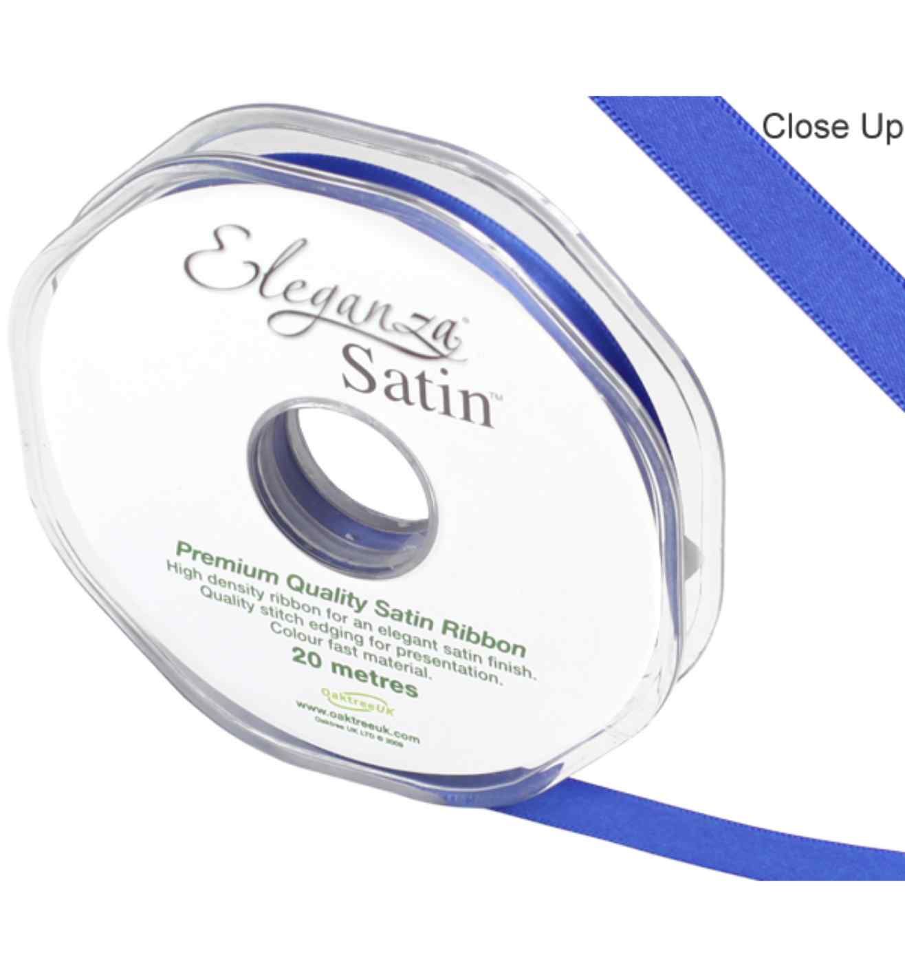Eleganza Satin Double Faced Royal Blue - 10mm x 20m