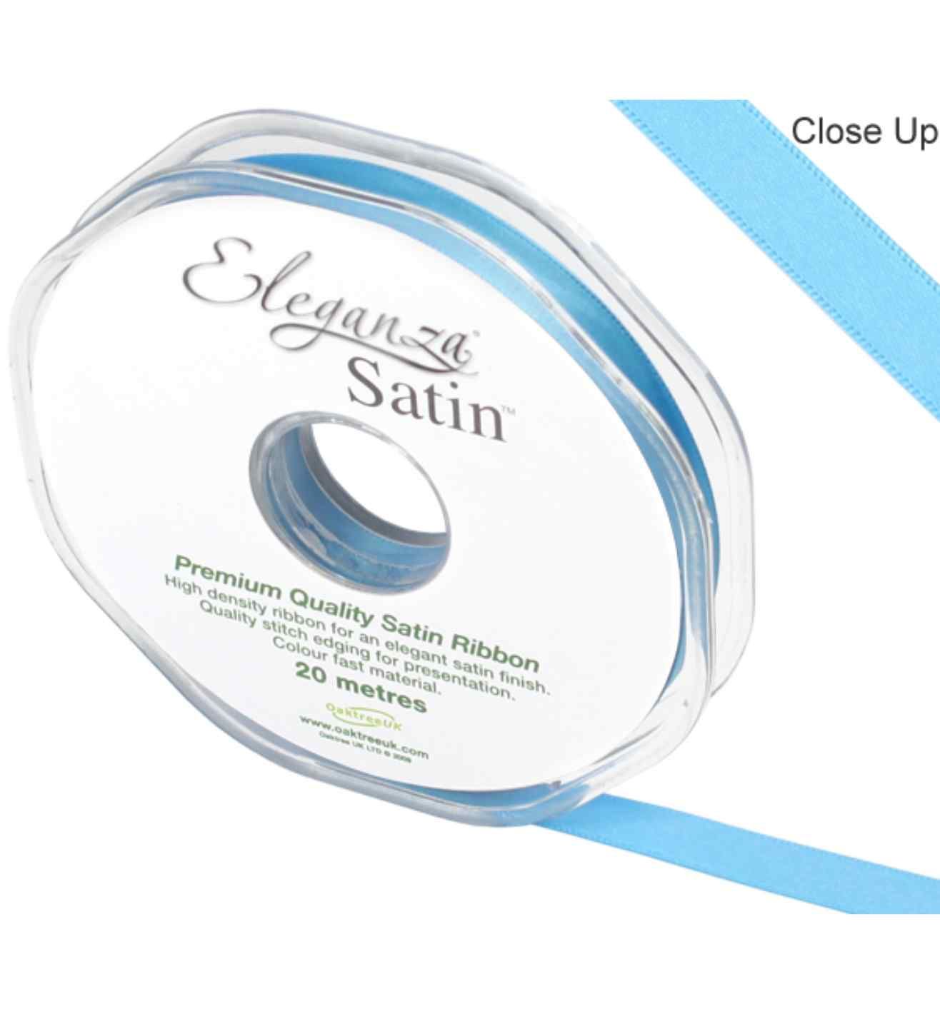 Eleganza Satin Double Faced Turquoise - 10mm x 20m