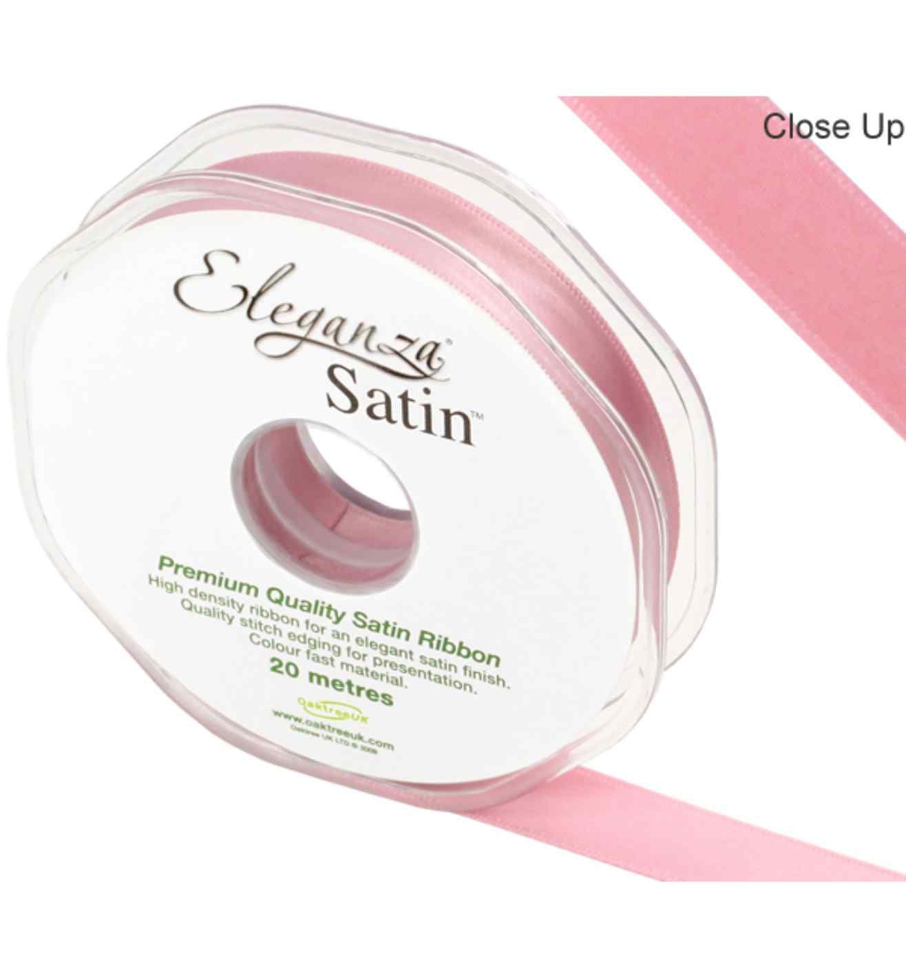 Eleganza Satin Double Faced Classic Pink - 15mm x 20m
