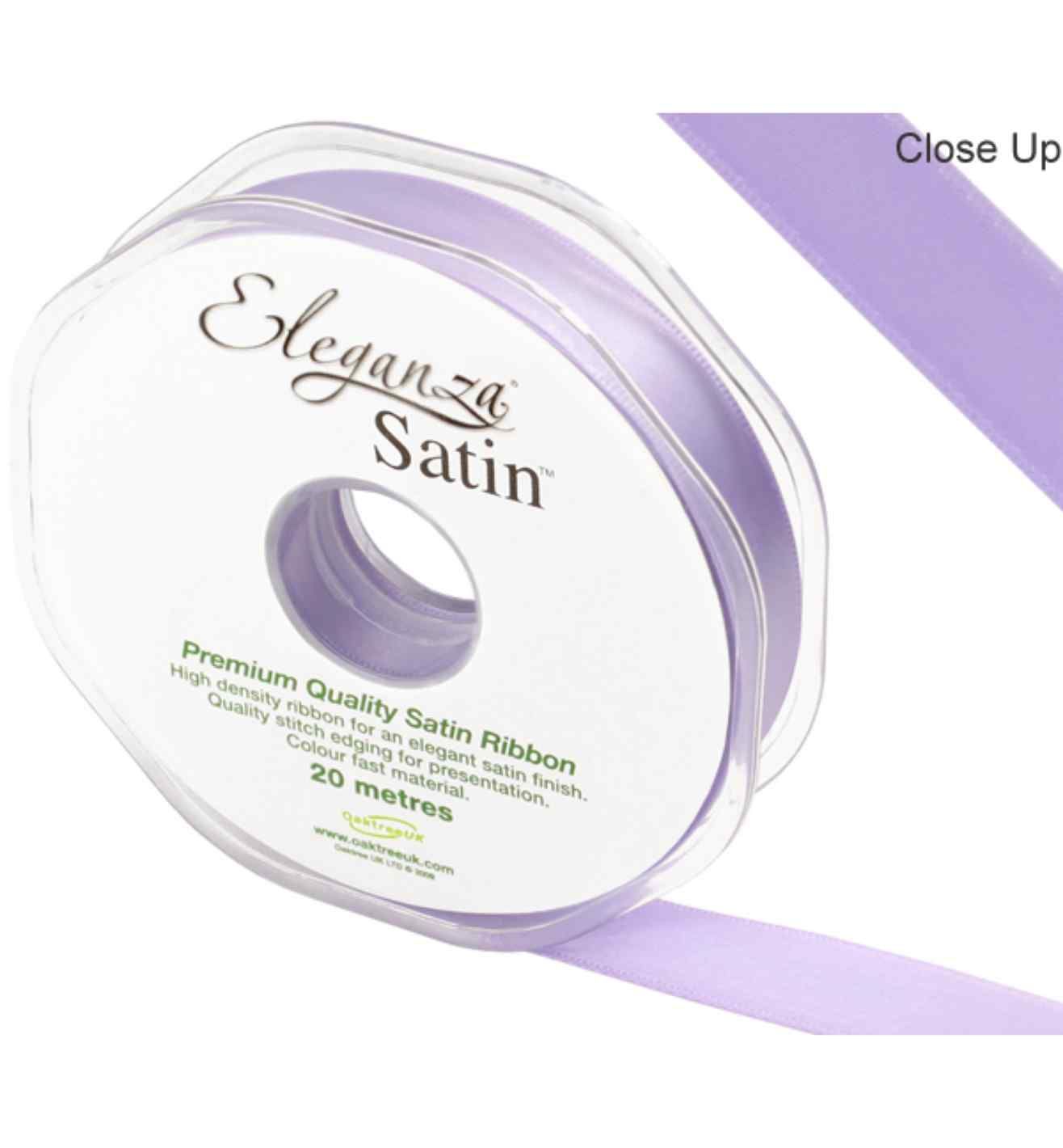 Eleganza Satin Double Faced Lavender - 15mm x 20m
