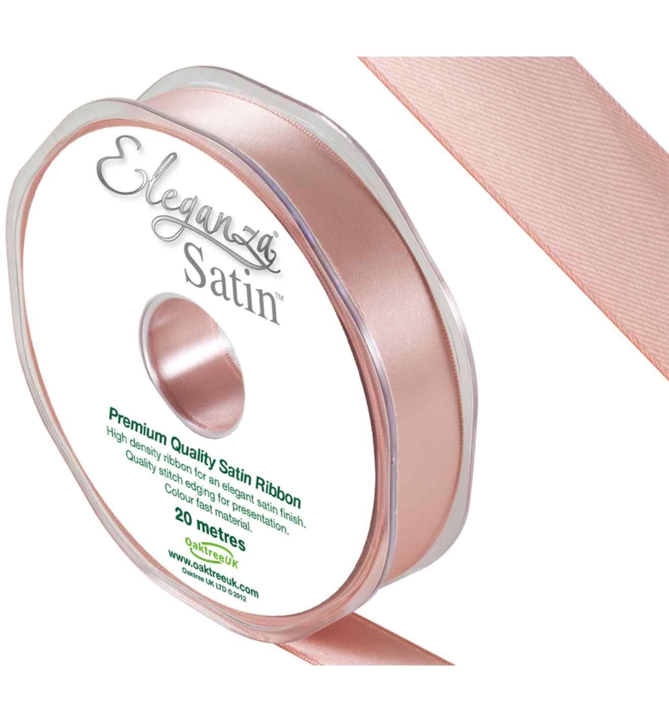 Eleganza Satin Double Faced Rose Gold - 15mm x 20m