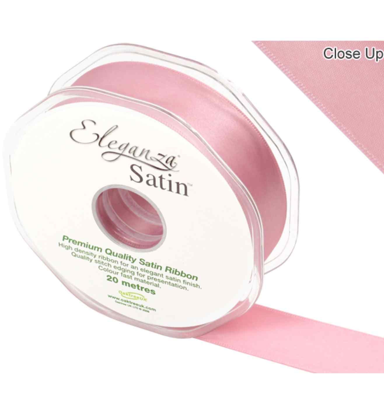 Eleganza Satin Double Faced Classic Pink - 25mm x 20m