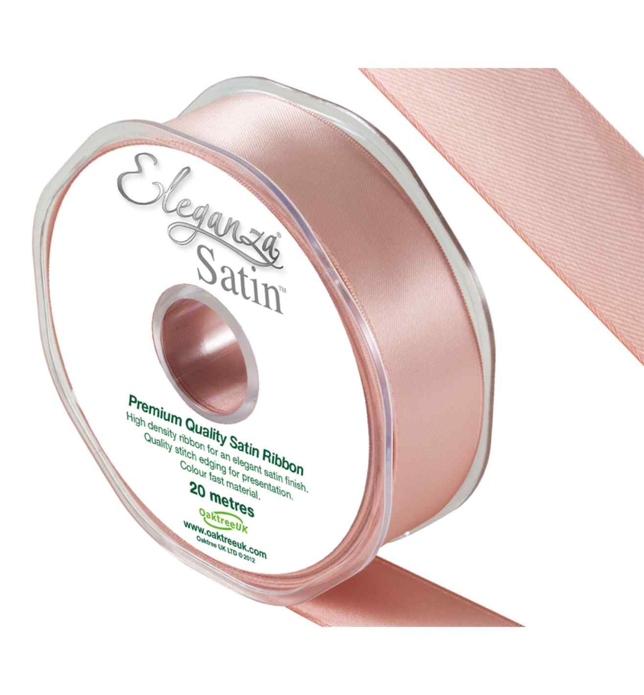 Eleganza Satin Double Faced Rose Gold - 25mm x 20m